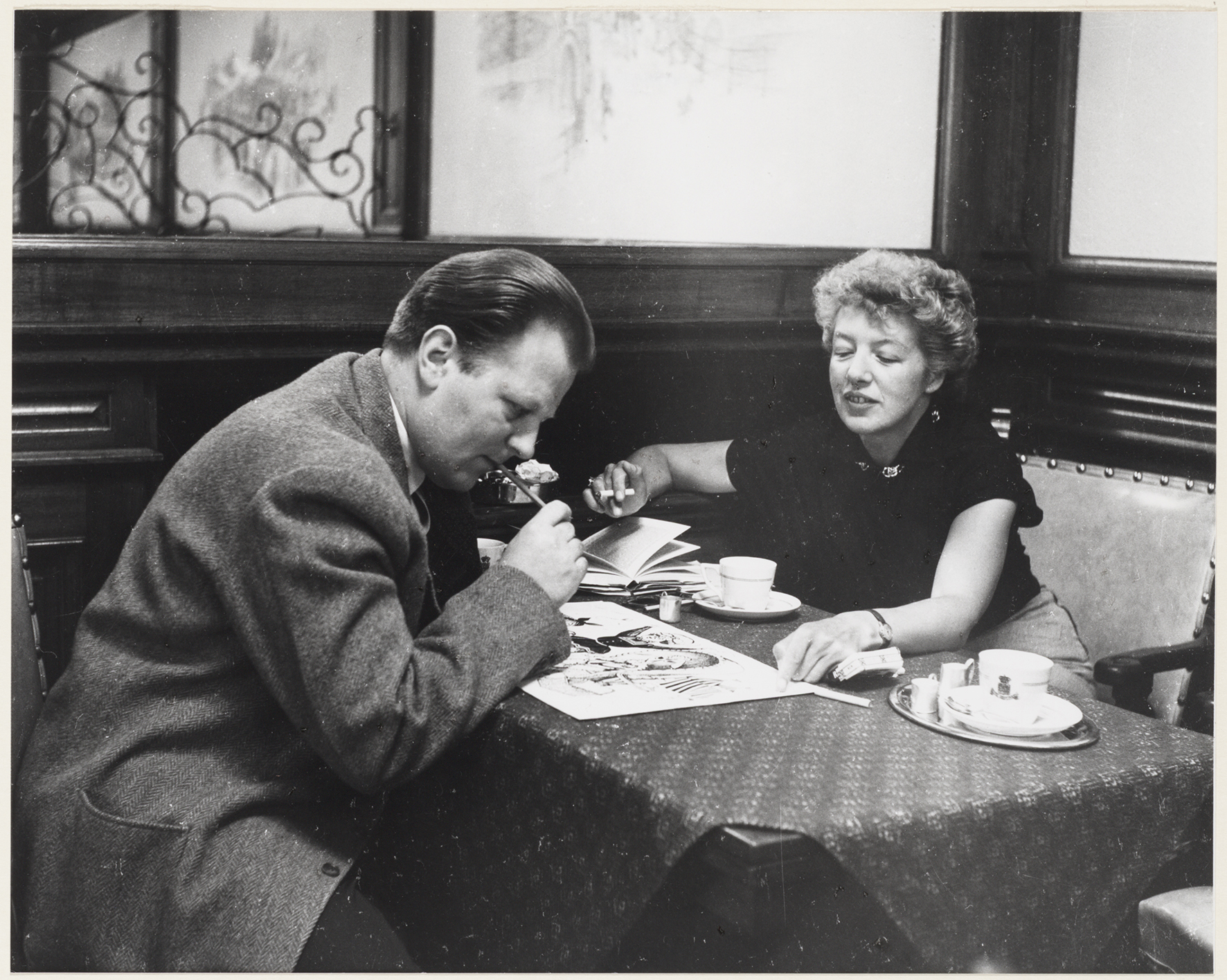 Annie M.G. Schmidt en Wim Bijmoer foto: ©Frits Gerritsen Fotoarchief Frits Gerritsen. Collectie Literatuurmuseum