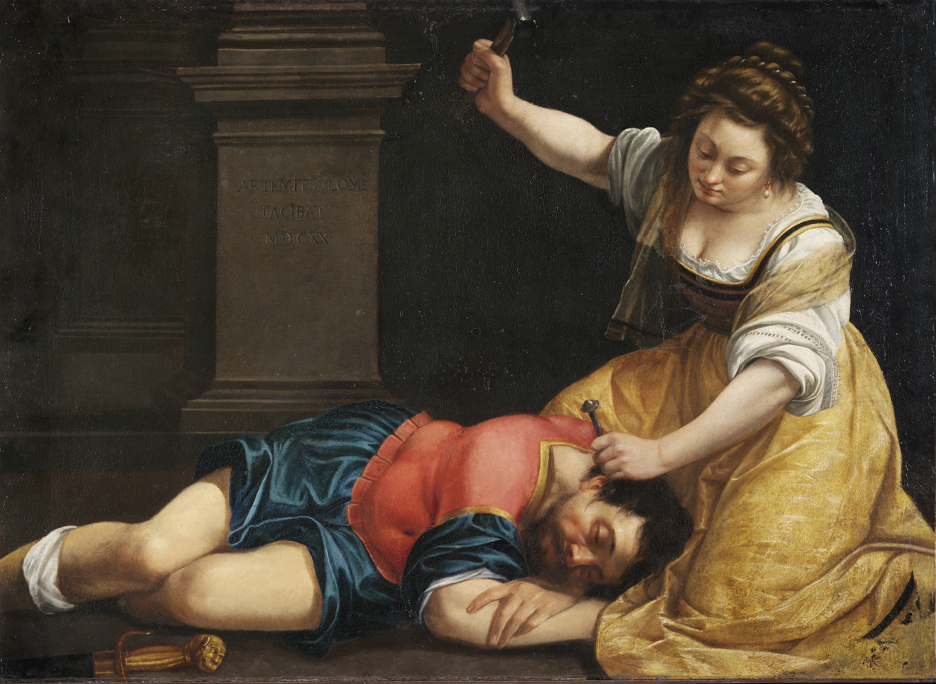 Artemisia Gentileschi, Jaël en Sisera, 1620, Museum of Fine Arts, Budapest